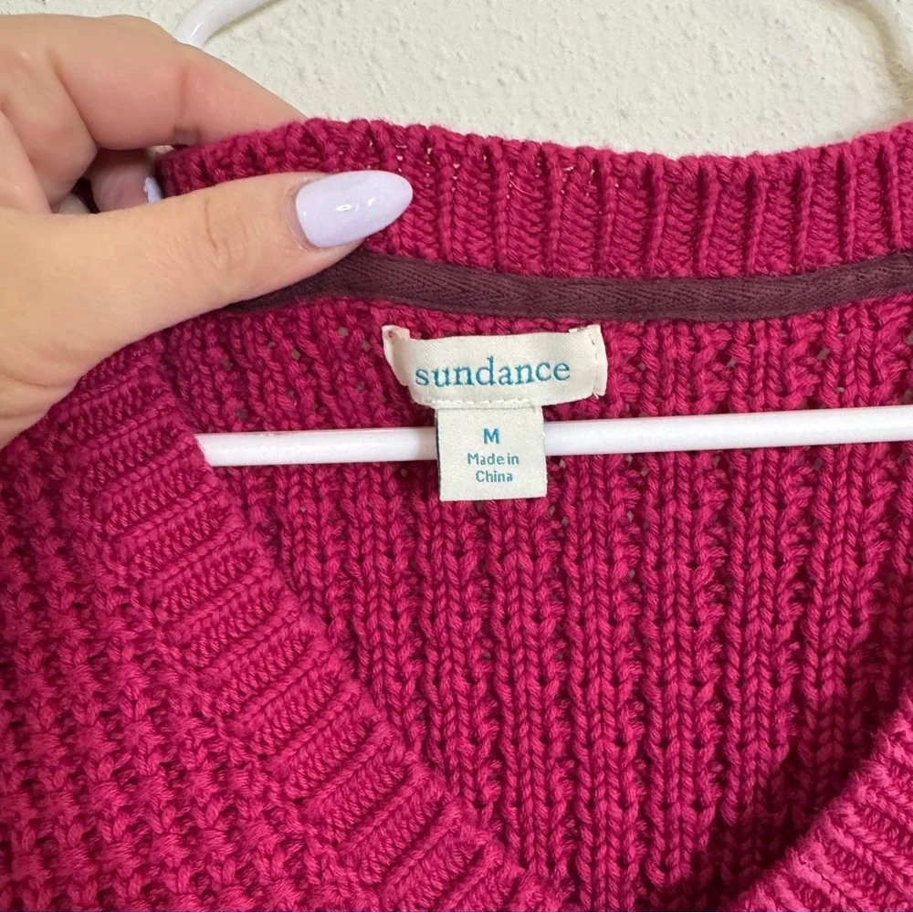 Sundance my everyday v-neck sangria sweater - Picture 3 of 5